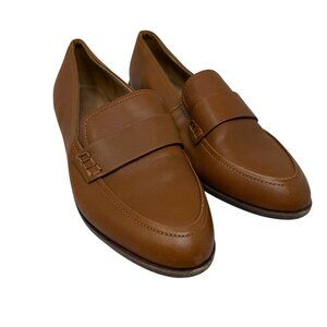 Madewell Alex Loafer Womens Size 7.5 Tan Leather Penny Flats Slip-On Shoes